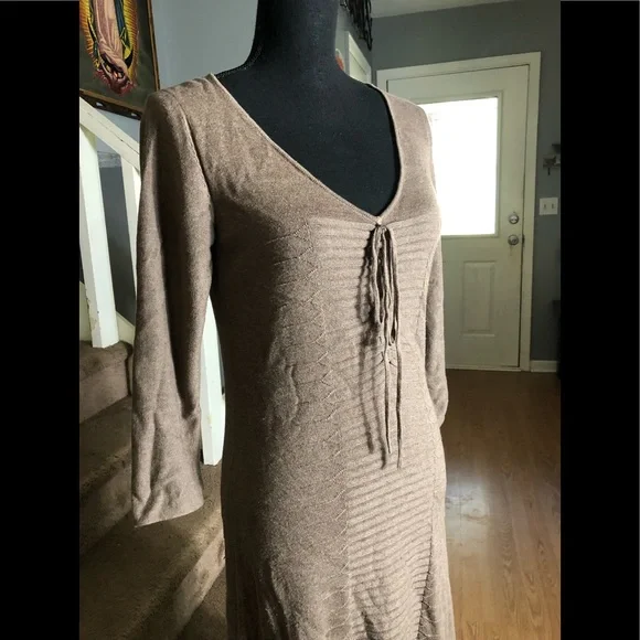 Max Studio Women's Size S Tan Casual Sweater Dress - Picture 2 of 4